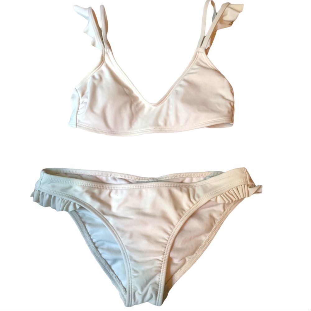 White Frill Bikini